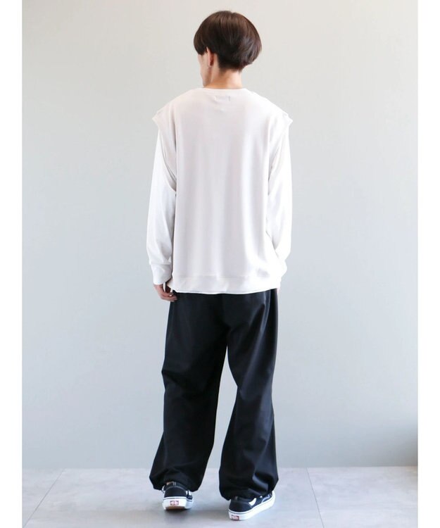 CRAFT STANDARD BOUTIQUE 梨地カットベスト＋Ｌ／Ｓ　ＴＥＥーＳＥＴ Light Gray