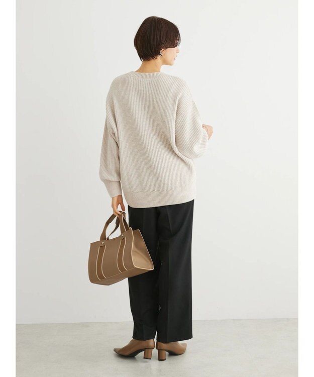 Green Parks ベロアモールニットプルオーバー Beige