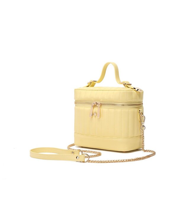 style code 【MERCURYDUO/マーキュリーデュオ】ストライプキルティング　バニティミニショルダーバッグ イエロー