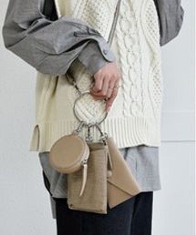 LA BAGAGERIE 【MONICA】3連マルチショルダーバッグ ライトベージュ