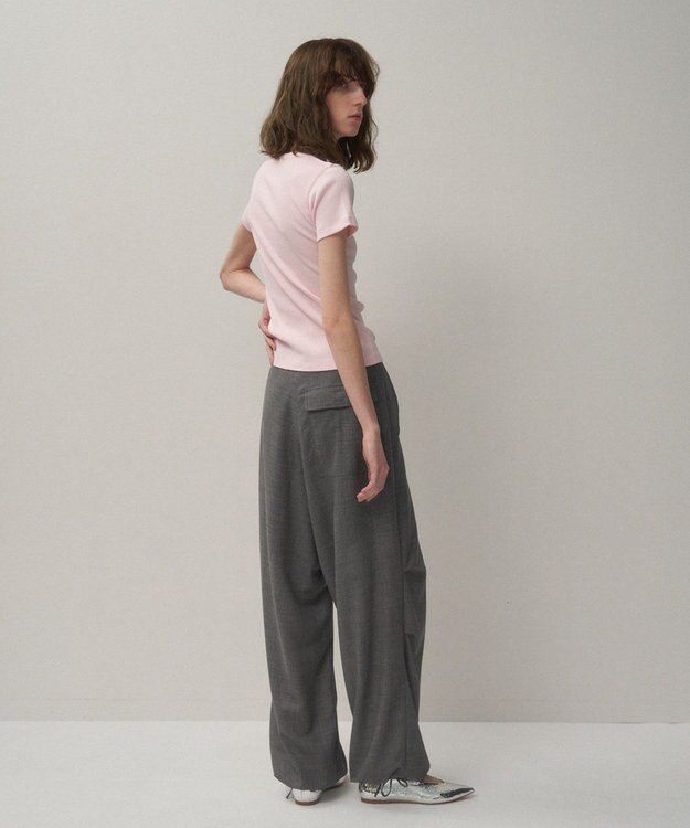 ATON RECYCLE SUVIN RIB | フィットＴシャツ PINK