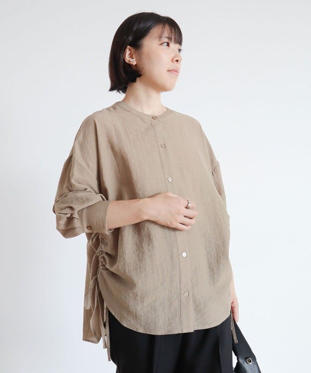 Green Parks ・ＡＮＤＳＥＡＲＣＨサイドドロストバンドカラーシャ Dark Beige