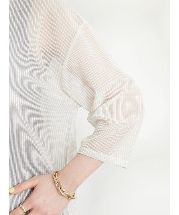 CRAFT STANDARD BOUTIQUE シアーストライププルオーバー Beige