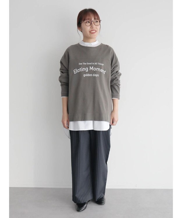 CRAFT STANDARD BOUTIQUE イージーケアピンストライプテーパードパンツ Stripe Navy