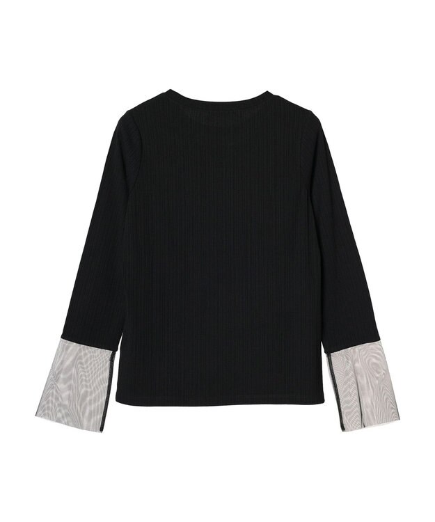 earth music&ecology 袖シアープルオーバー Black