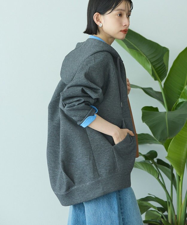 AMERICAN HOLIC ダンボールポンチZIPパーカー Dark Gray Mixture