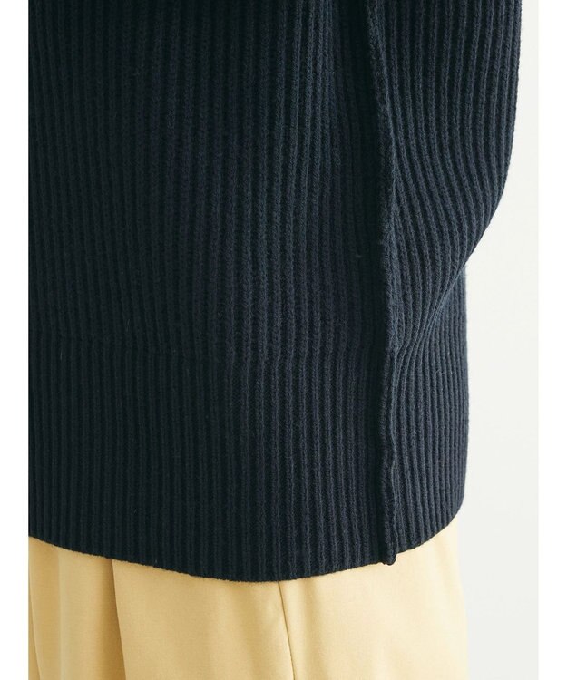 Green Parks 洗える　アゼ編みニットプルオーバー Dark Navy