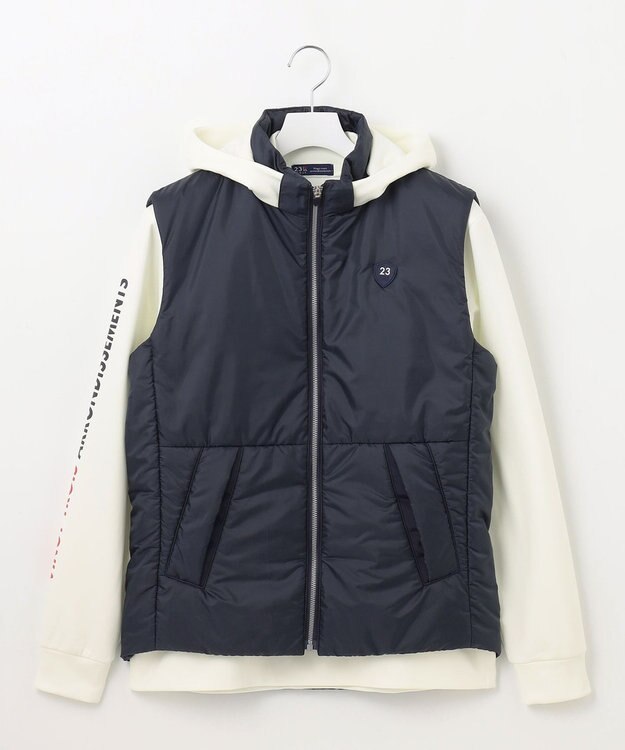 23区GOLF 数量限定！お得セット【MEN】撥水ベスト×モックネックシャツ ネイビー系