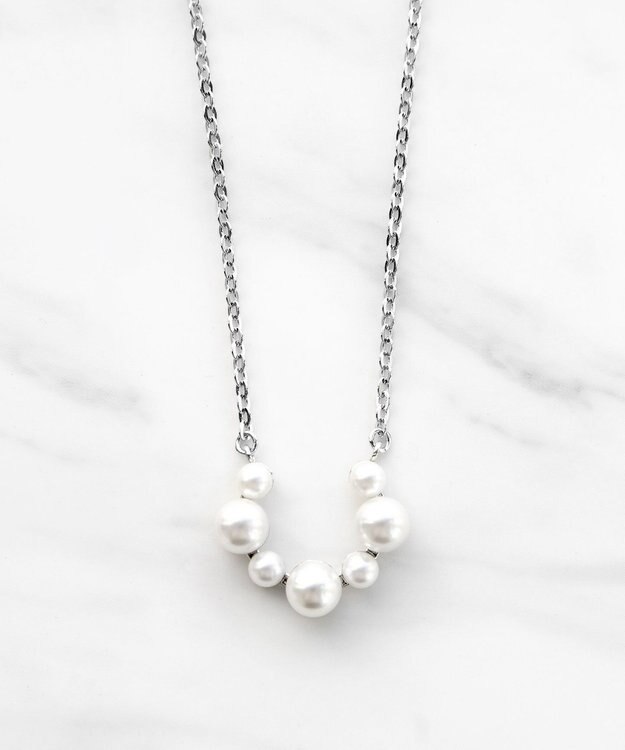 TOCCA FRILL PEARL HORSE SHOE NECKLACE ネックレス シルバー系