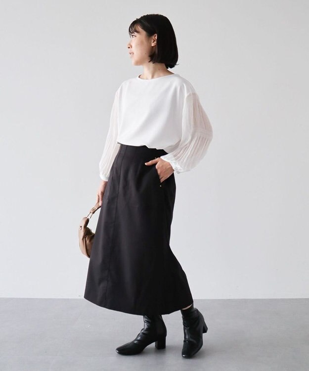 Green Parks マジョリカ袖カットプルオーバー Off White