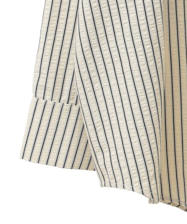 earth music&ecology サッカーストライプシャツ Black