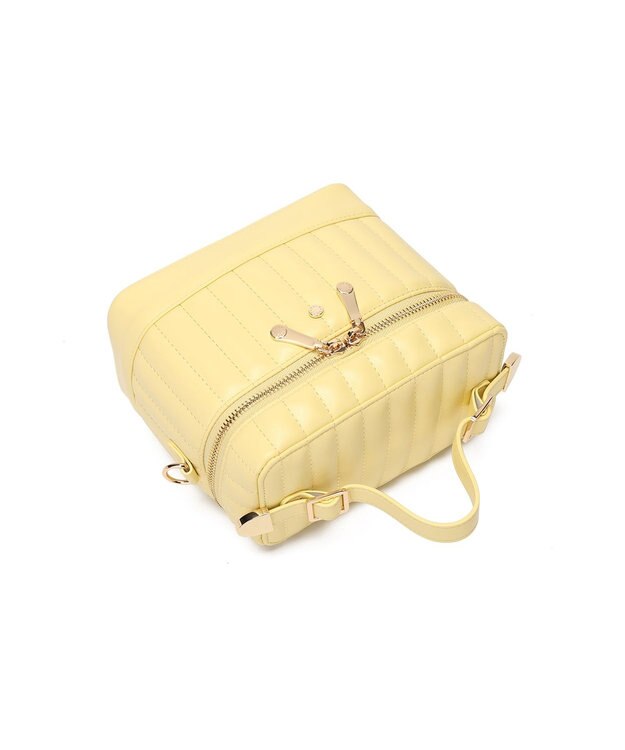 style code 【MERCURYDUO/マーキュリーデュオ】ストライプキルティング　バニティミニショルダーバッグ イエロー