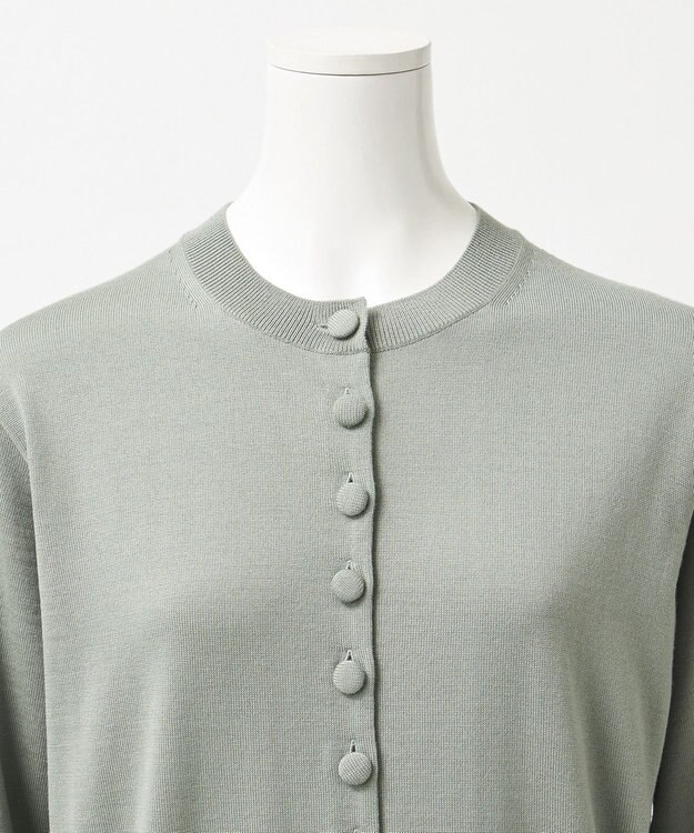 23区 S 【R(アール)】ファインウール ニットカーディガン カーキ系