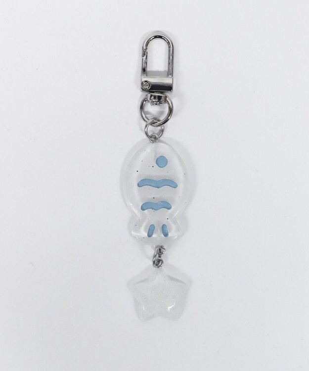 WEGO キラキラおさかなキーホルダー ホワイト