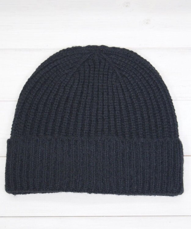 石田製帽 モヘア ホールガーメントシャロット ニット帽 ブラック