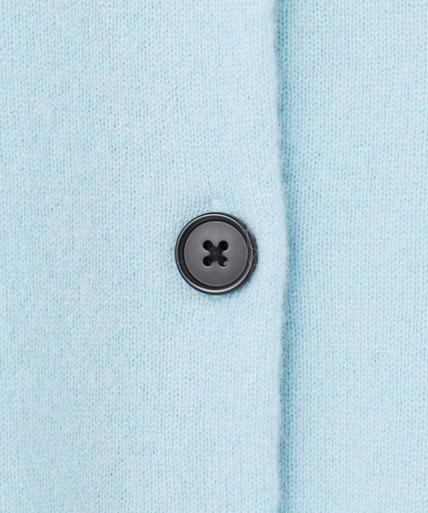 23区 L 【見上愛さん着用/STORY掲載】ピュアカシミヤ クルーネック カーディガン スカイブルー系