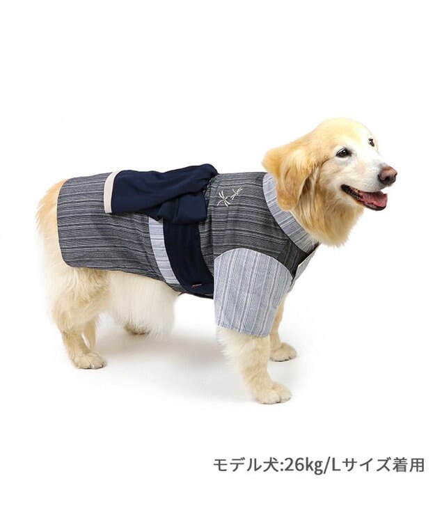 PET PARADISE ペットパラダイス 黒白 浴衣 とんぼ刺繍 中型犬 大型犬 黒