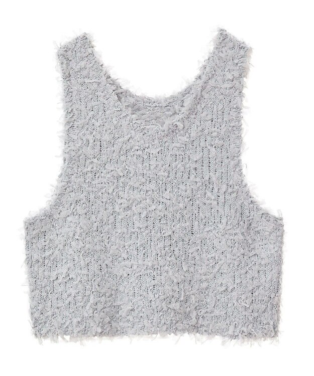 Green Parks ・ｓｗｉｎｇ　ｂｙ　２ｗａｙチュールヤーンベスト Gray