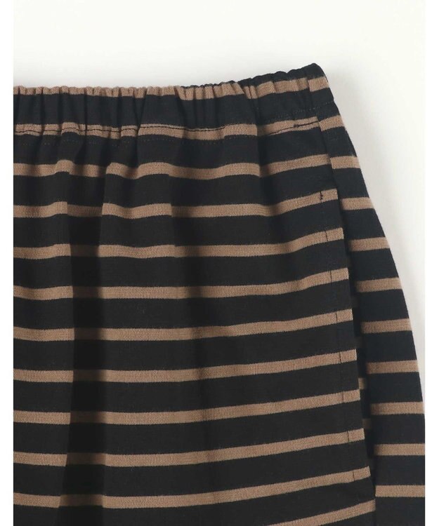 une nana cool 【綿混】ポンチボーダーパジャマ ブラウン