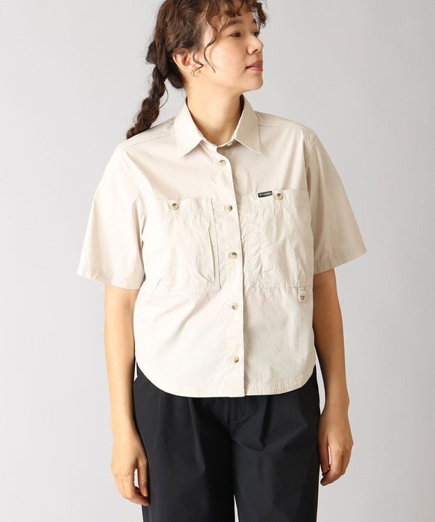 Columbia Columbia/ ウィメンズブレアフォールズウーブンショートスリーブ /コロンビア Dark Stone