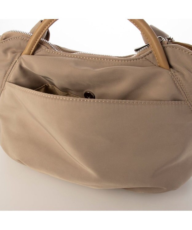 UNBILLION カシュカシュ cachecache / 下がりリボンナイロン2wayミニトートバッグ オーク