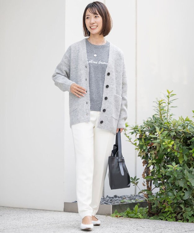 23区 S 【Sサイズ限定】ストレッチダブルクロス テーパード パンツ アイボリー系