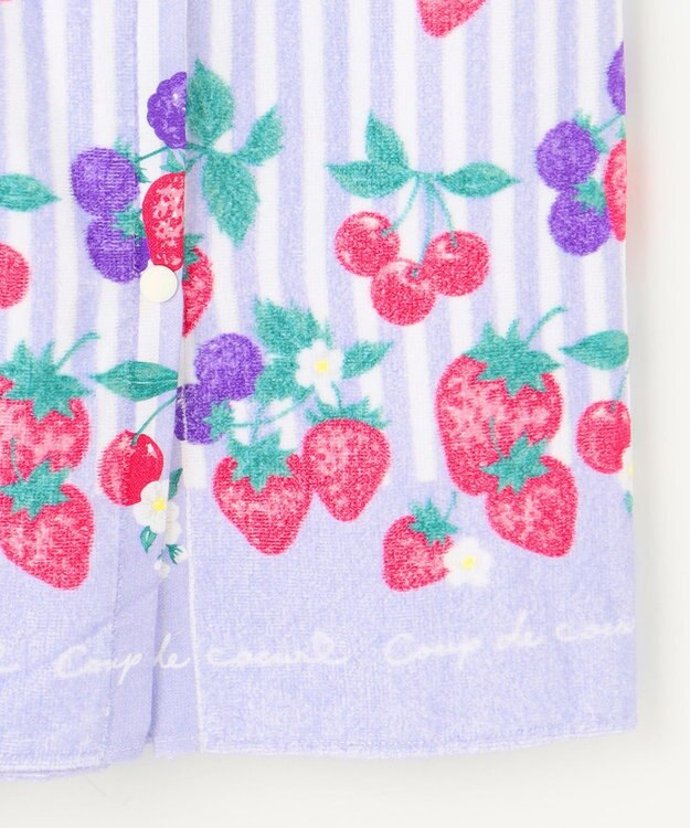 ANY KIDS ラップタオル 70cm ストライプ×フルーツ