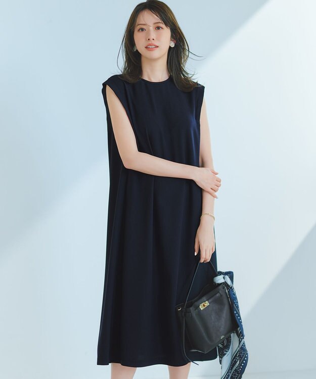 23区 ストレッチジョーゼット スリーブレス ワンピース