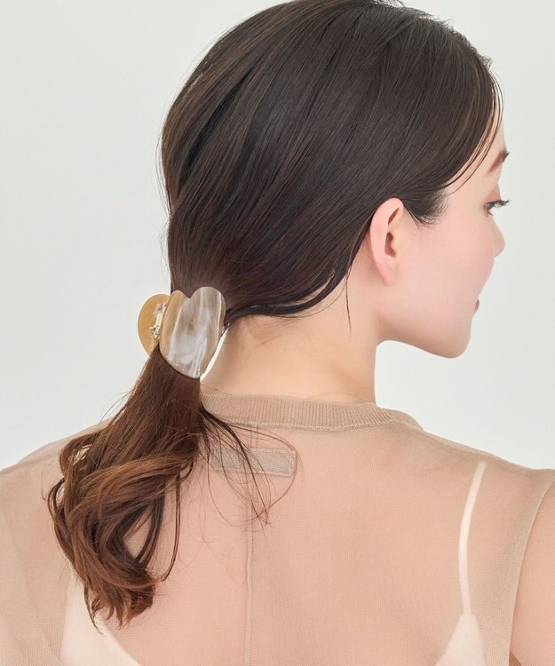 Phoebe <オンワード限定セット>マーブルハートバンスクリップ×メタルボールバックキャッチピアス マルチ1