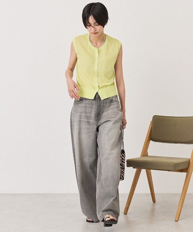 AMERICAN HOLIC 【2SET・接触冷感】カーディガン+ノースリーブニット Light Gray