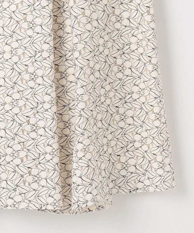 ANY SIS 【洗える】コードレースフレア スカート アイボリベース