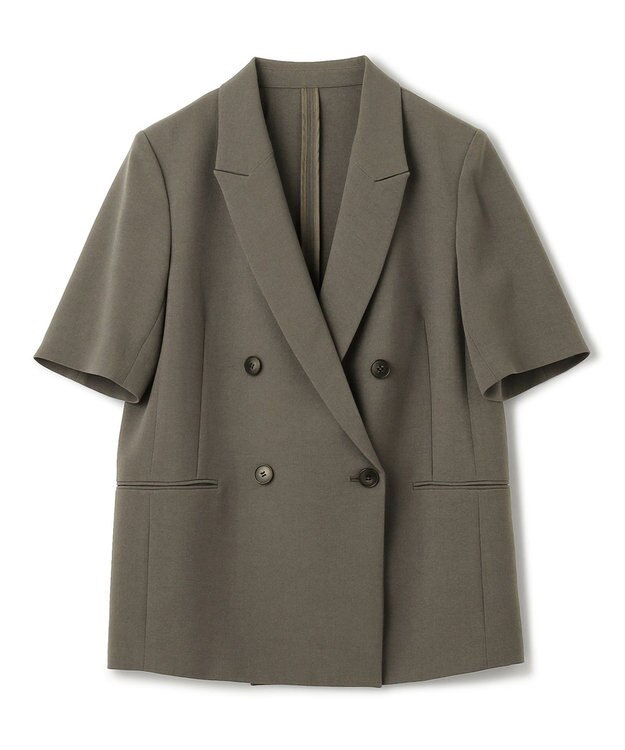 uncrave 【佐藤晴美さん着用】ウォッシャブルドライサップ ハーフスリーブジャケット スレート（佐藤晴美さん着用）