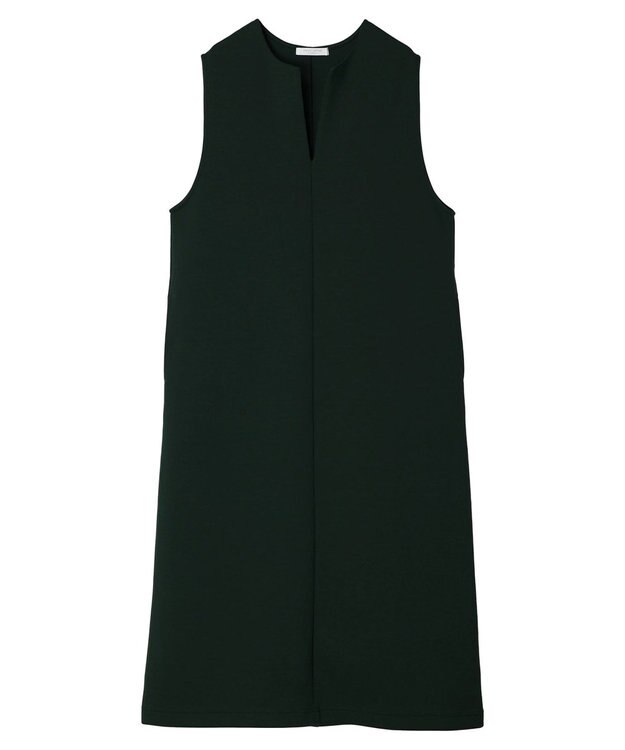 Green Parks キーネックダンボールジャンスカ Dark Green