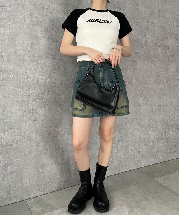 WEGO パイピングラグランT ブラック