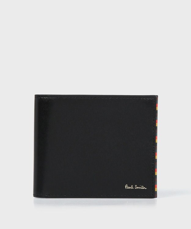 Paul Smith ブライトストライプトリム 2つ折り財布 ブラック