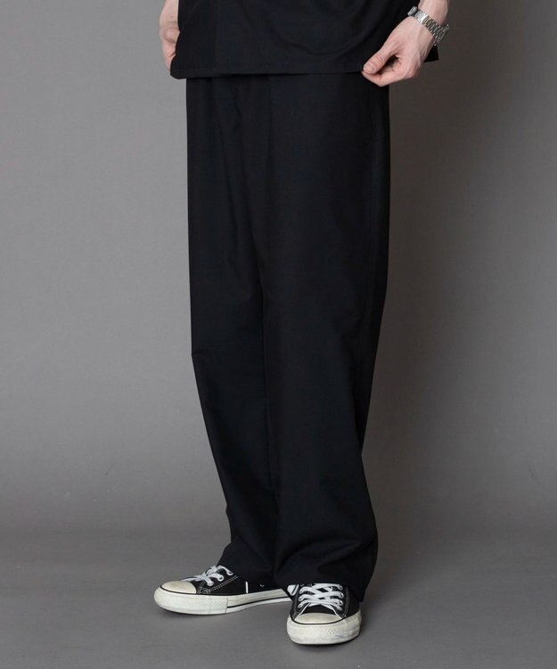 WEGO 【セットアップ対応】TRイージーストレートスラックス ブラック