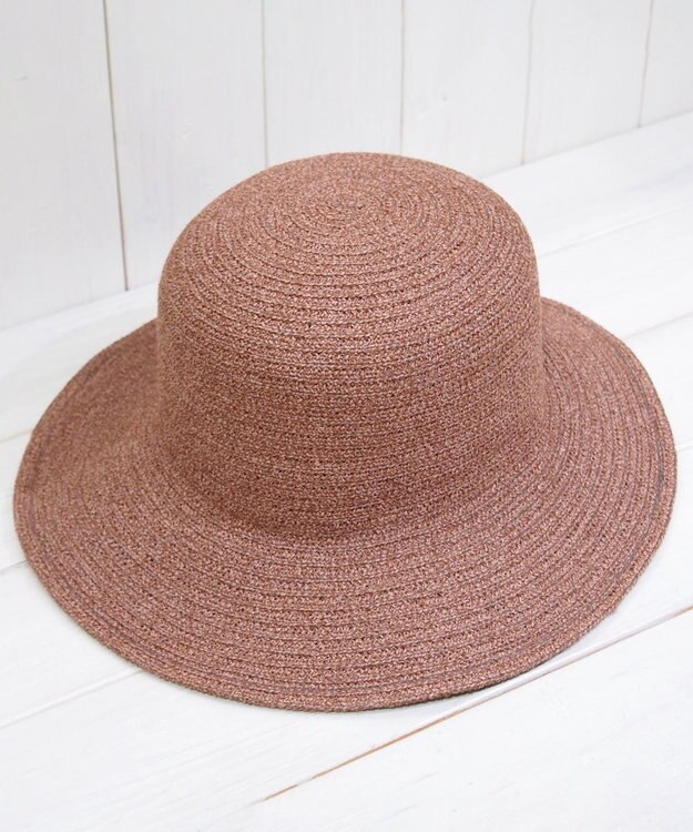 石田製帽 美濃和紙 × コットンブレード ウォッシャブルクロッシェ ハット ライトブラウン