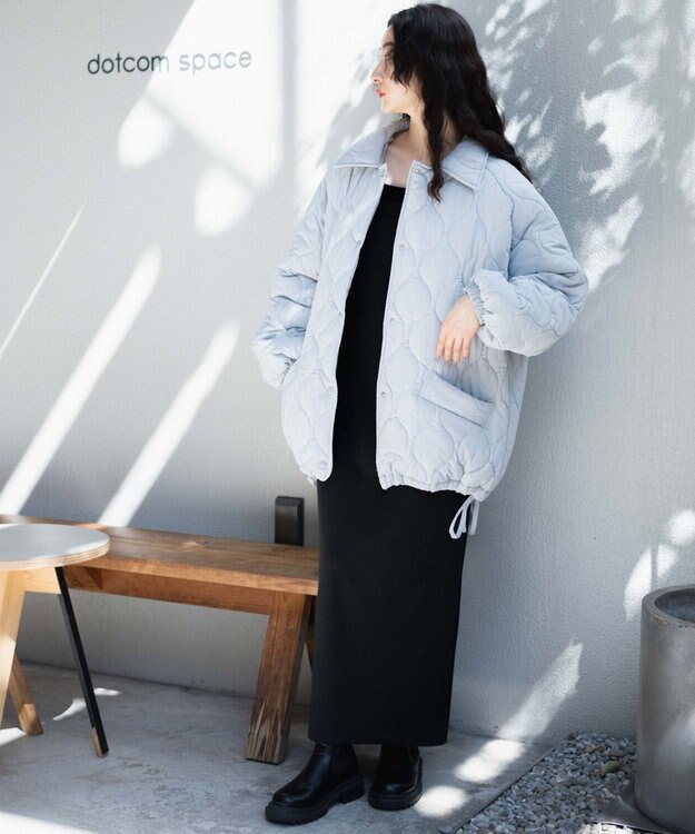 WEGO キルティングブルゾン ライトグレー