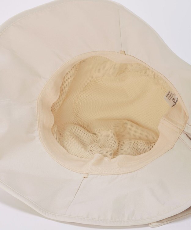 Tiaclasse 後ろリボンつば広ハット アイボリー