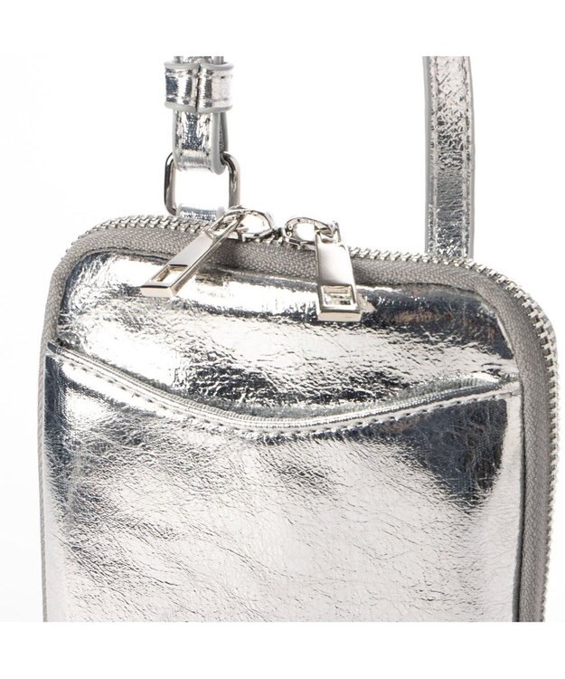 UNBILLION cachecache メタリックマルチミニショルダー シルバー