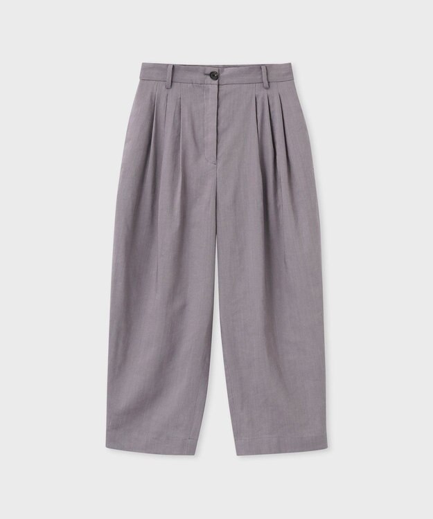 Paul Smith レーヨンリネン コクーンシルエット タックパンツ ライラック