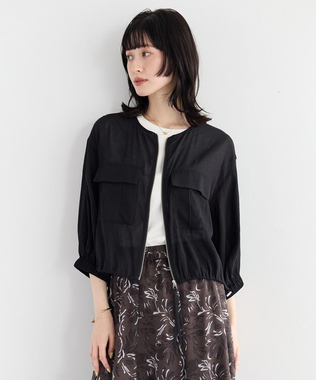 YECCA VECCA ドライタッチシアーブルゾン Black