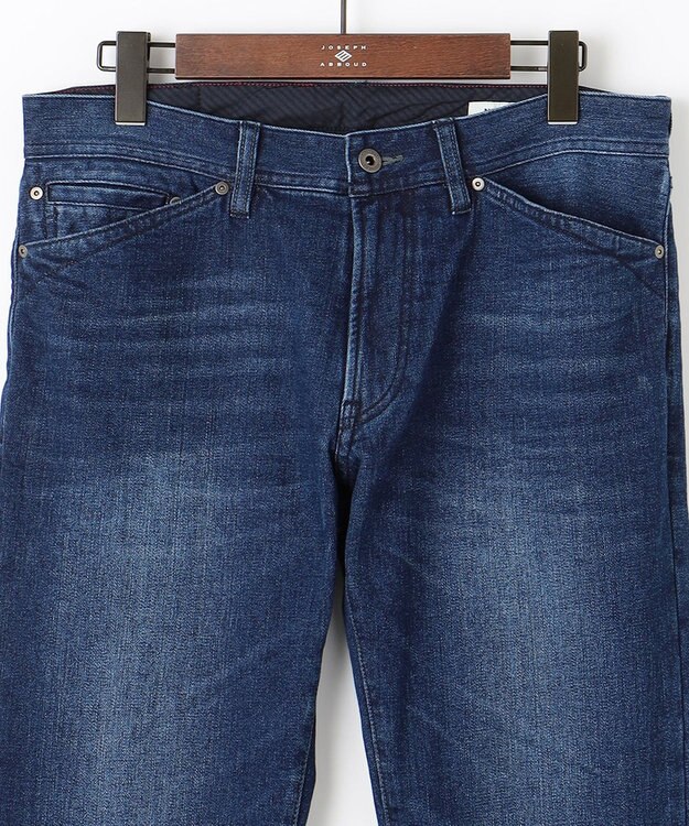 JOSEPH ABBOUD 【暖か起毛裏地付/ストレッチ】 レイヤード デニム パンツ ネイビー系