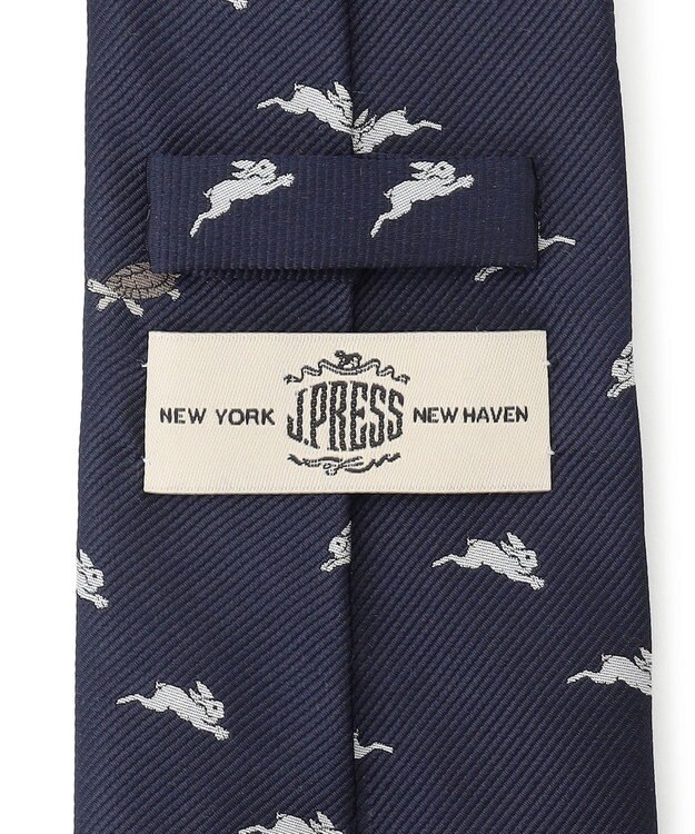 J.PRESS MEN 【JOKE TIE COLLECTION】兎と亀 ネクタイ ネイビー系7