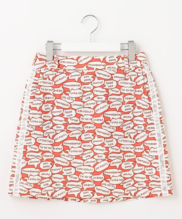 23区GOLF 【WOMEN】【吸水速乾/UVカット】YELL総柄プリントスカート オレンジ系5