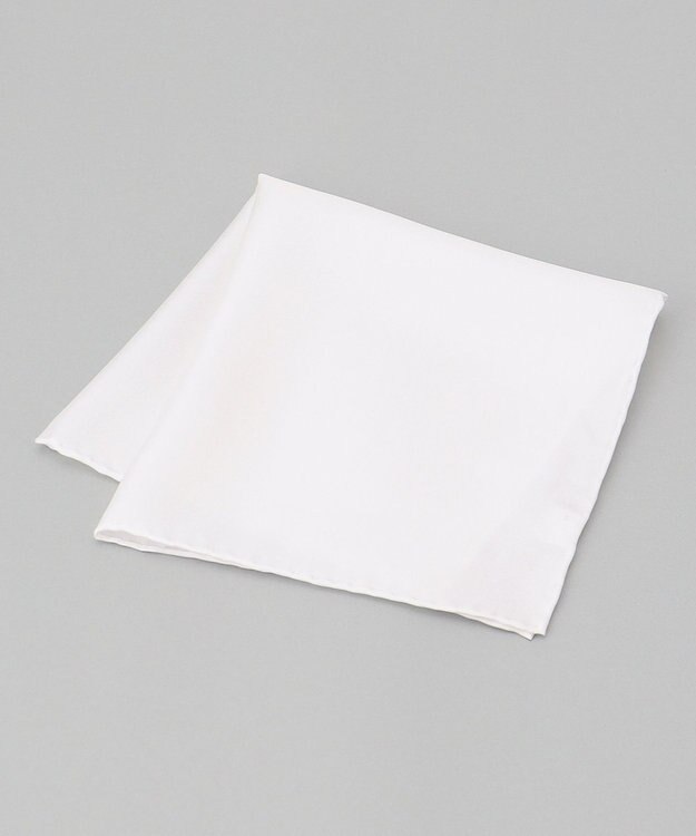 GOTAIRIKU 【日本製】定番 シルク100％ チーフ ホワイト系