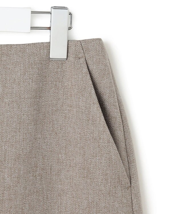 23区 L 【洗える/セットアップ対応】ウールライクカルゼ タイト スカート ベージュ系