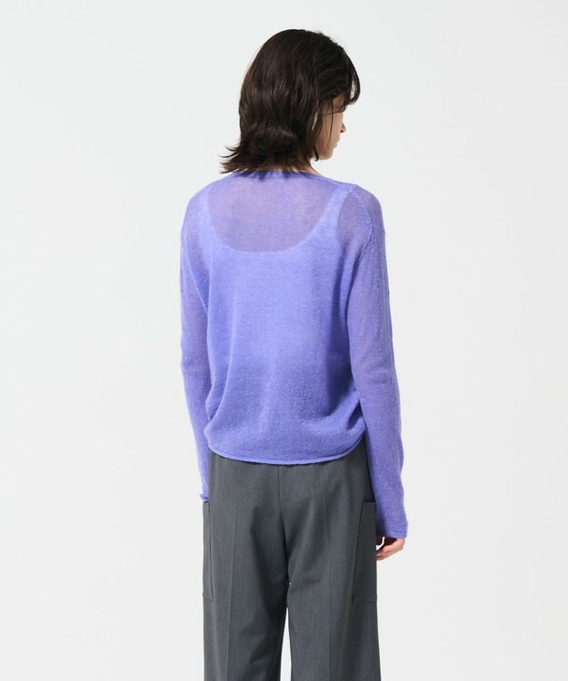 GRACE CONTINENTAL モヘヤシアーニットトップ パープル