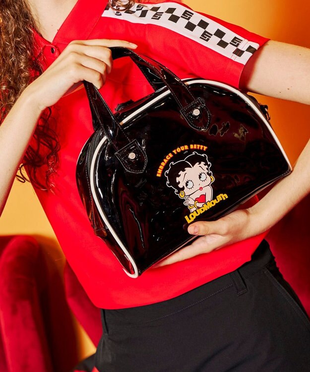 FILA GOLF／marie claire 【LOUDMOUTH×Betty Boop™】 カートバッグ Black