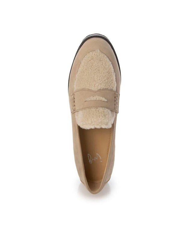 ing <ing>デザインコインローファー ベージュコンビ